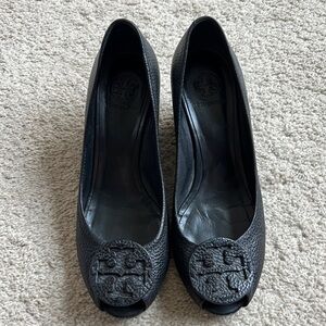 Tory Burch peep toe wedge